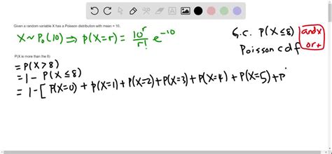 Solved If Random Variable X Has A Poisson Distribution With Mean