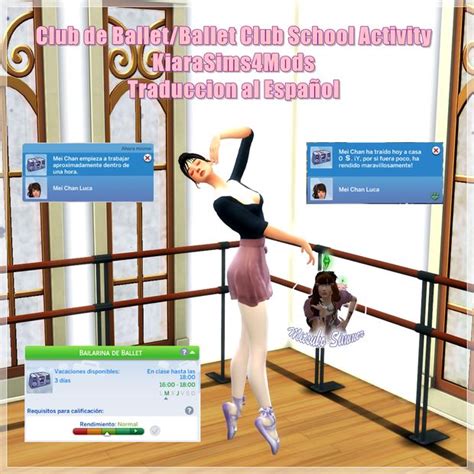 Club De Balletballet Club School Activity X Kiarasims4mods Mitsuko