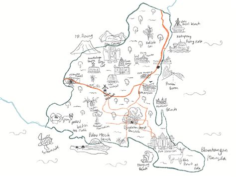 banyuwangi tourism map behance