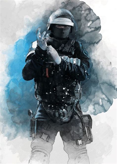 Rainbow Six Siege Watercolour Operators Doc Displate Artwork By Artist