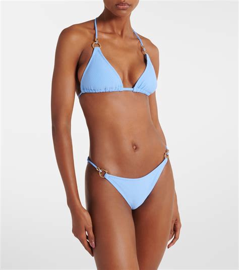 Ocean Tide Bikini Top In Blue Heidi Klein Mytheresa