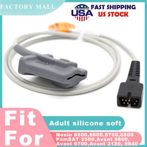 Adult Silicone Soft SpO2 Sensor Probe Fit For Nonin 2500 8500 Avant