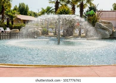 Fountain Swimming Pool On Vacation Park Stock Photo (Edit Now) 1017776761