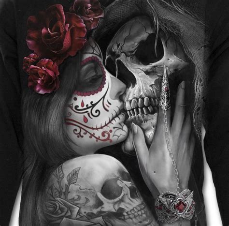 Dear Kiss By Og Abel Skull Tattoo Design Skull Girl Tattoo Tattoos