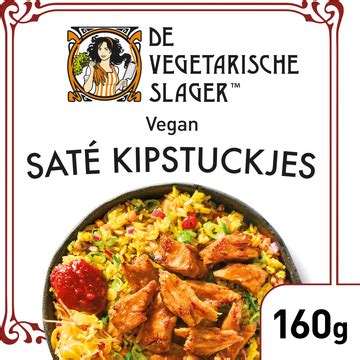 De Vegetarische Slager Saté Kipstuckjes Vegan 160g bestellen Jumbo