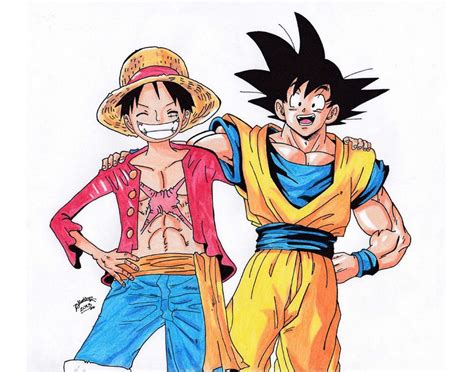 Dragonball Z X One Piece - Luffy and Goku by TriiGuN on DeviantArt ...