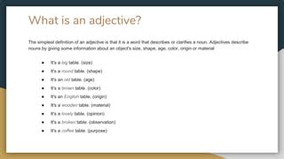 Adjectives Ppt