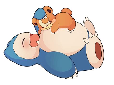 Commission Snorlax And Teddiursa By Seviyummy On Deviantart