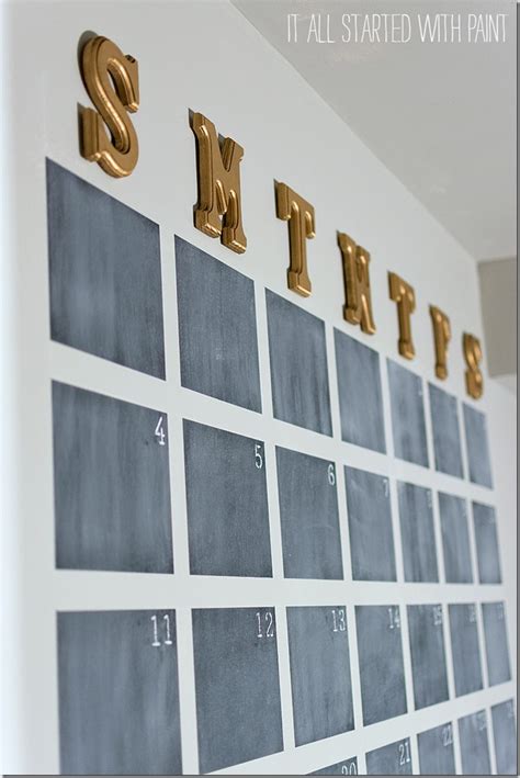 Chalkboard Wall Calendar DIY - It All Started With Paint