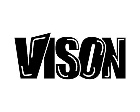 Premium Vector | A black and white logo for a brand called vision.