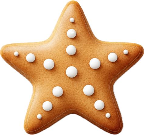 Gingerbread Star Cookies Png With Ai Generated 33647410 Png