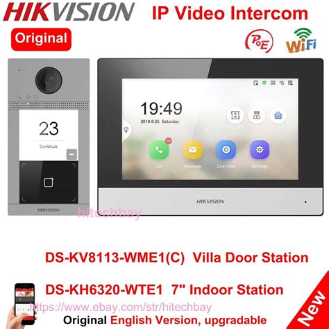 Hikvision IP Video Intercom DS KV8113 WME1 C Doorbell Indoor Monitor