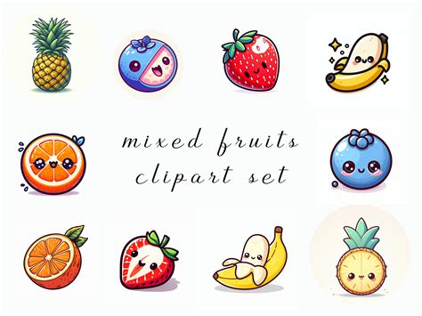 Mixed Fruits Clipart Set By Albert Barzaga On Dribbble