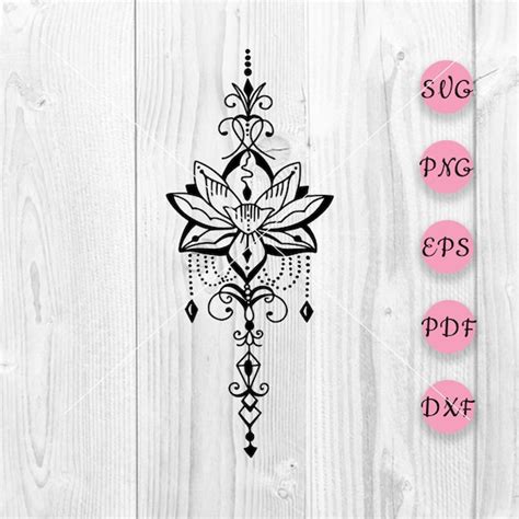 Lotus Svg Cut File Lotus Mandala Svg Lotus Flower Clip Art Etsy