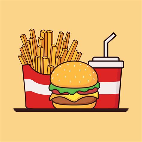 Burger And Fries Clipart