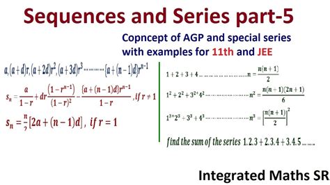 Sequence And Series Class 11 Class 11 Ncert YouTube