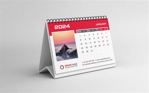 Dise O De Plantilla De Calendario De Escritorio