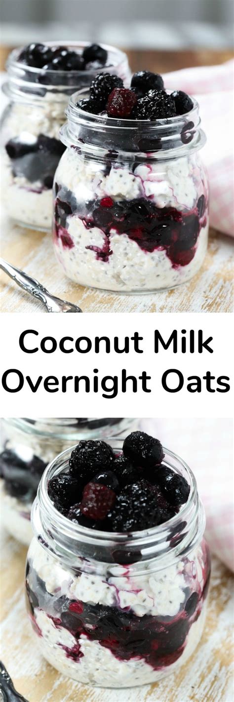 Coconut Milk Overnight Oatmeal Life With Ayla Rianne