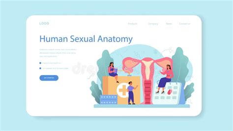 Sexual Education Web Banner Or Landing Page Set Sexual Health Lesson Stock Vector