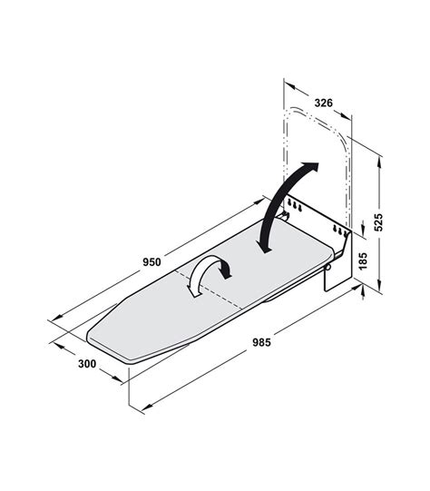 568 66 723 Ironing Board Wall Mounting Ironfix With Aluminium Cover