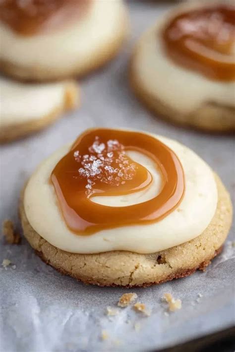 Copycat Crumbl Salted Caramel Cheesecake Cookies