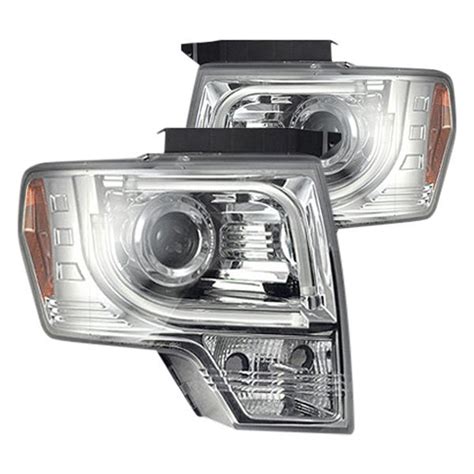 Recon 264273CL Chrome LED DRL Bar Projector Headlights