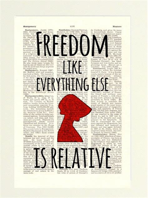 Dictionary Art Print The Handmaids Tale Quote Freedom Is Relative