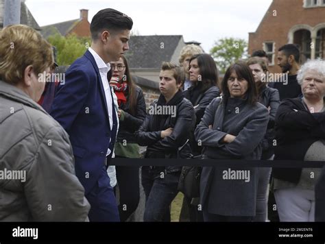 Belgian Wout Van Aert Of Verandas Willems Crelan Pictured After The Funeral Ceremony For