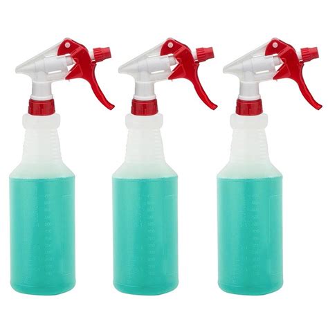 Buy 3 Pack Plastic Trigger Spray Bottle 32 Oz Heavy Duty Chemical