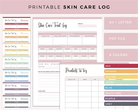 Skin Care Logbook Easy