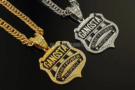 Hip Hop Gangsta Ok Letter Necklace Mens Bling Bling Hip Hop Chains For