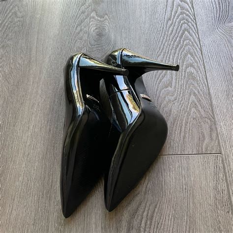 Guess Marciano Kait Black Patent Pump High Heels Size Gem