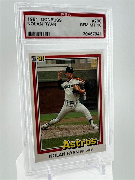 1981 DONRUSS 260 NOLAN RYAN ASTROS HOF PSA 10 EBay