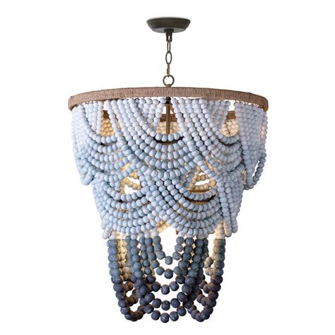 Reginaandrew Coastal Living Ombre Wood Bead Chandelier And Reviews Perigold