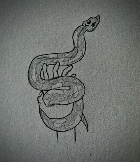 Serpent hand drawing 🌙🐍