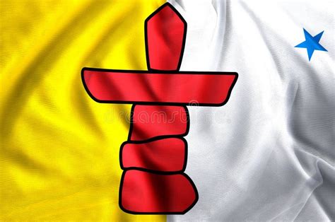 Nunavut Flaggenillustration Stock Abbildung Illustration Von