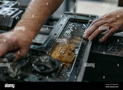 Mechanic Hands Working Engine Hi Res Stock Photography And Images Alamy