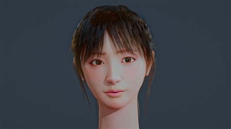 Nori 3dcg On Twitter Blenderで人の顔をつくりました。 髪の毛と眉毛を時間かけてつくりました。 少し目の大きさ