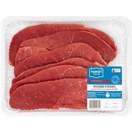 Market Value Beef Round Steak 800g 1 2kg Woolworths