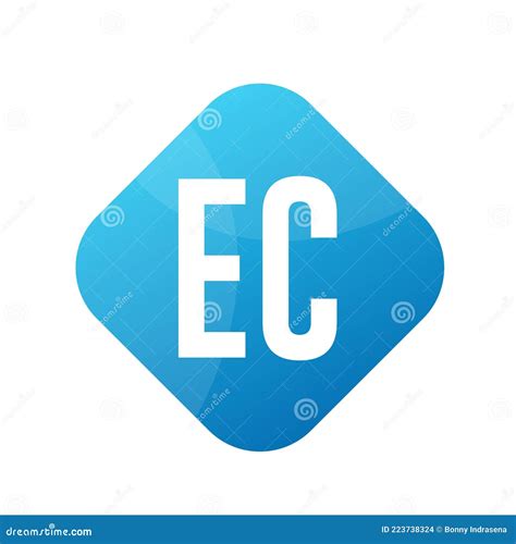 Dise O Del Logotipo De La Letra Ec Con Un Estilo Sencillo Ilustraci N