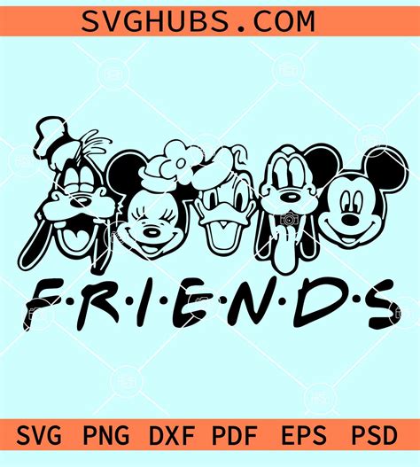 Disney Friends Svg Friends Font Svg Disney Best Friends Svg