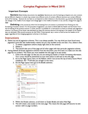 Fillable Online Sections Word Divides Documents Into Sections Fax Email