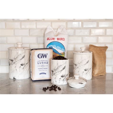 Wrought Studio Marble Piece Kitchen Canister Set Reviews Wayfair