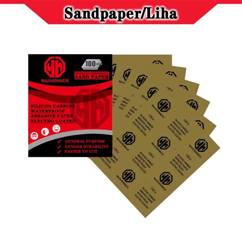 Sandpaperliha Waterproof Grit R 60 80 100 120 150 180 220 360 800