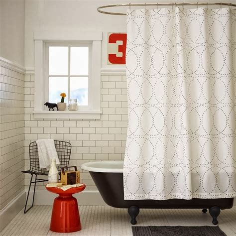 Bathroom Shower Curtains And Rings Retro Design Bathroom Decor Mid