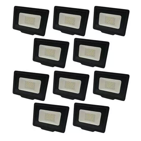 Lot De Projecteurs Led W W Noir Tanche Ip Lm Blanc Du