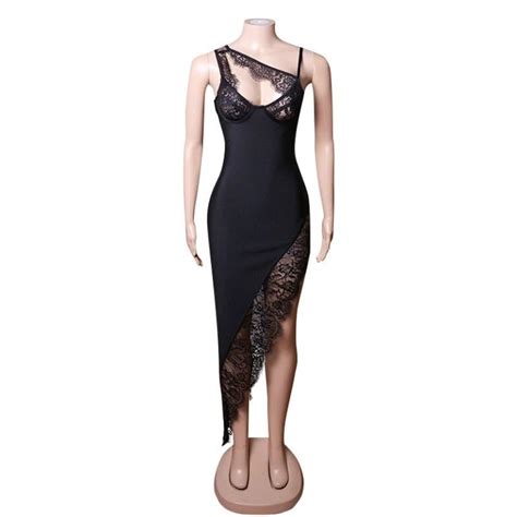 Spaghetti Strap Sexy Lace Bodycon Party Dress Power Day Sale