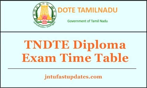 Tndte Diploma Time Table Released Nd Th Th Sem