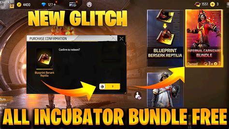 Free Fire New Incubator Unlimited Blueprint Glitch Free Fire New