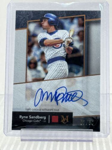 Ryne Sandberg Topps Museum Archival Autograph Copper Auto